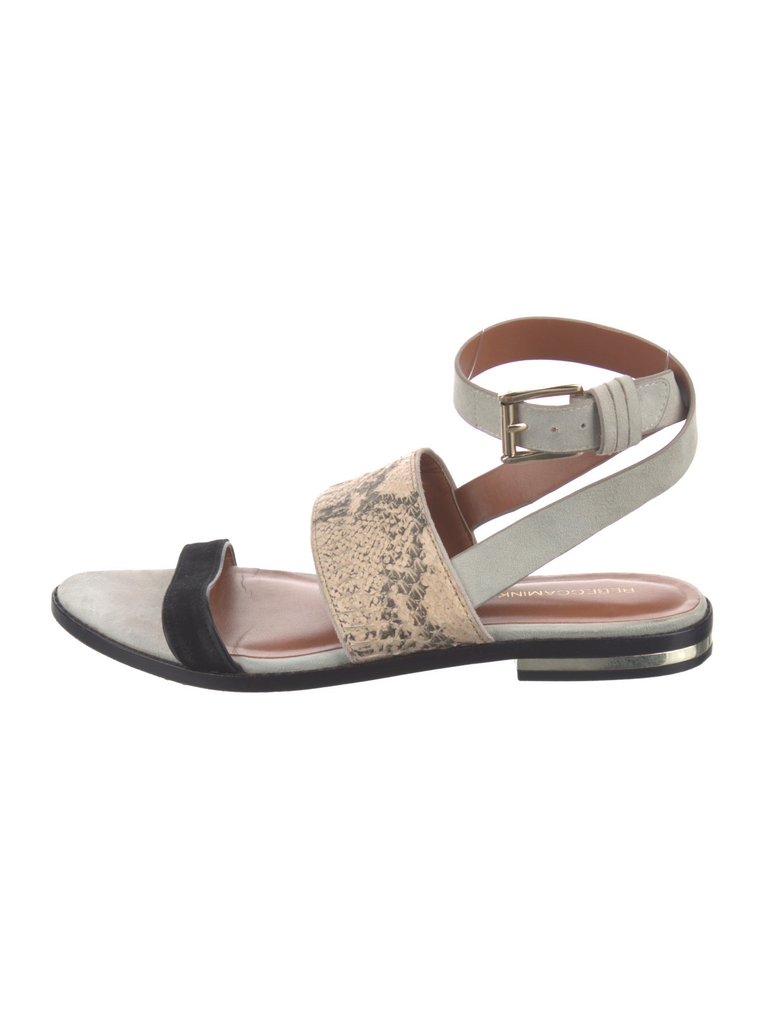 Rebecca Minkoff Suede Animal Print Slingback Sandals