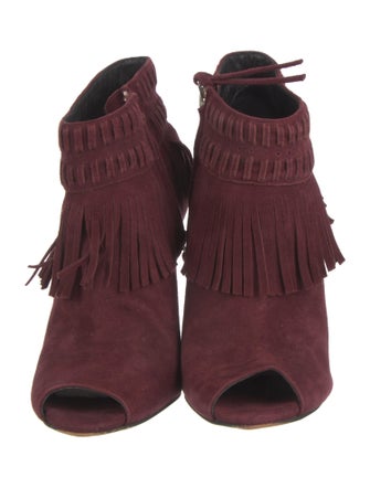 Rebecca Minkoff Suede Fringe Trim Accent Boots