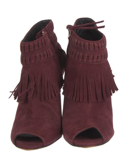 Rebecca Minkoff Suede Fringe Trim Accent Boots