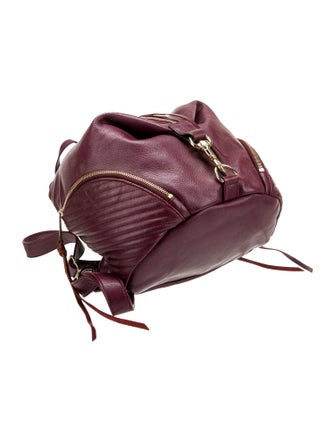 Rebecca Minkoff Leather Burgundy Leather Mini Backpack