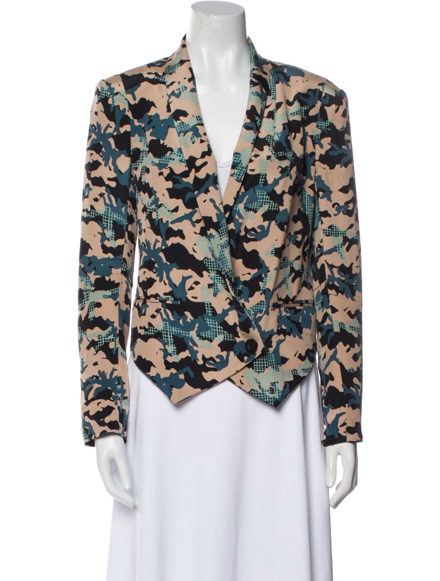 Rebecca Minkoff Silk Printed Blazer