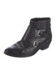 Rebecca Minkoff Leather Studded Accents Moto Boots