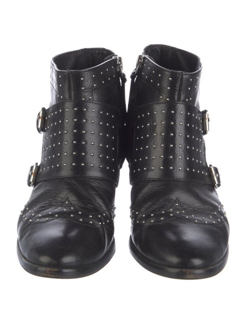 Rebecca Minkoff Leather Studded Accents Moto Boots