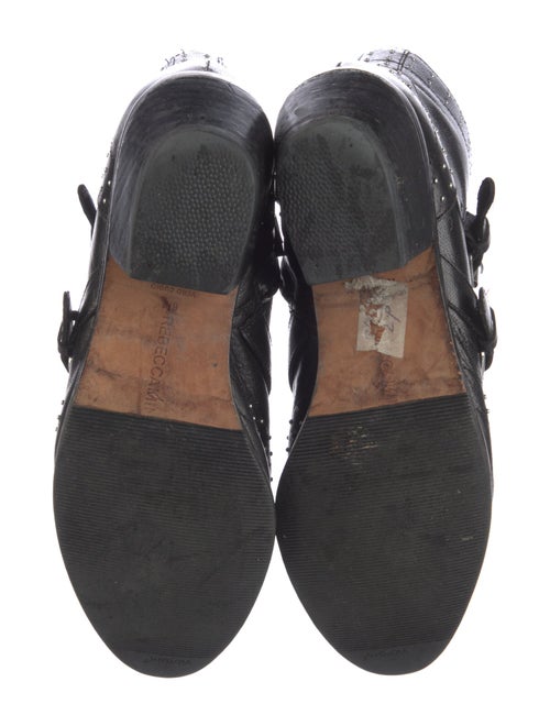 Rebecca Minkoff Leather Studded Accents Moto Boots