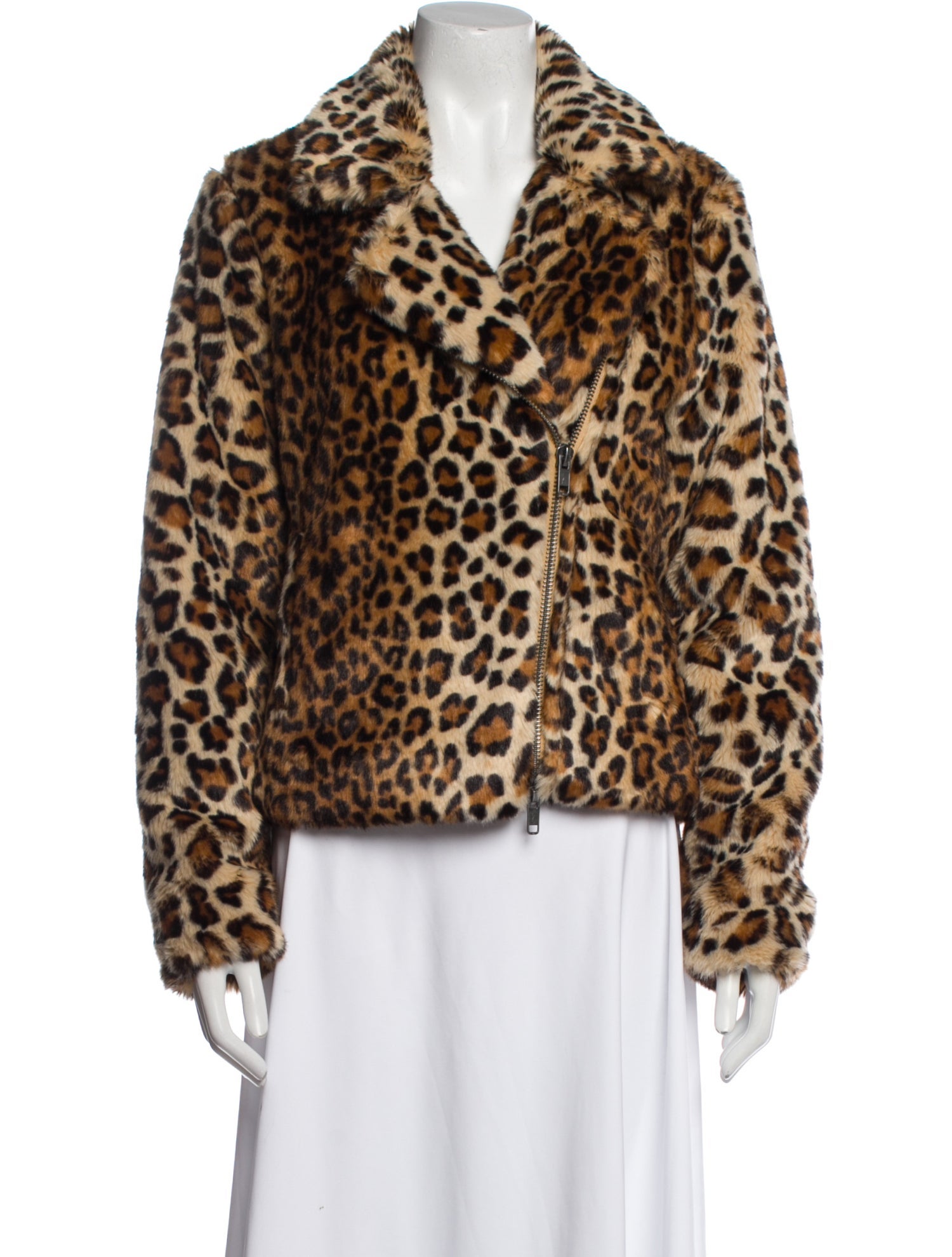 Rebecca Minkoff Animal Print Faux Fur Jacket