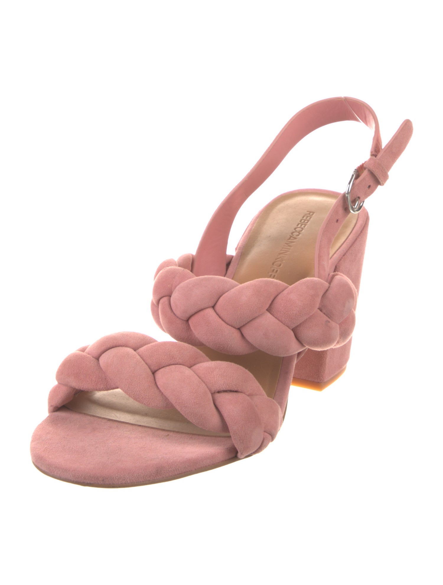 Rebecca Minkoff Suede Braided Accents Slingback Sandals