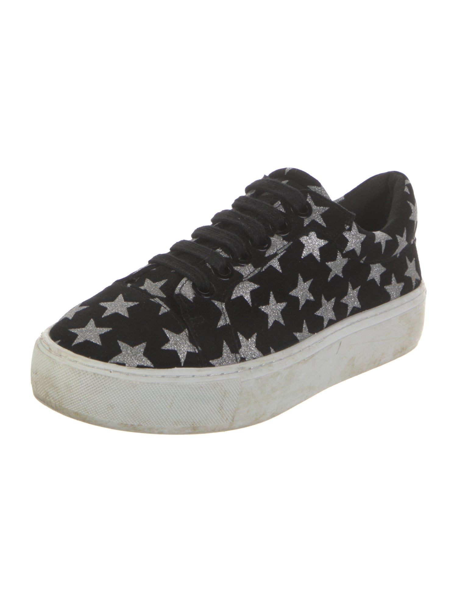 Rebecca Minkoff Suede Glitter Accents Sneakers