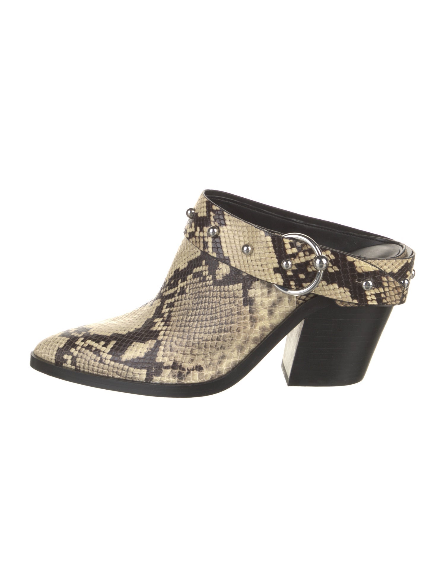 Rebecca Minkoff Leather Animal Print Mules