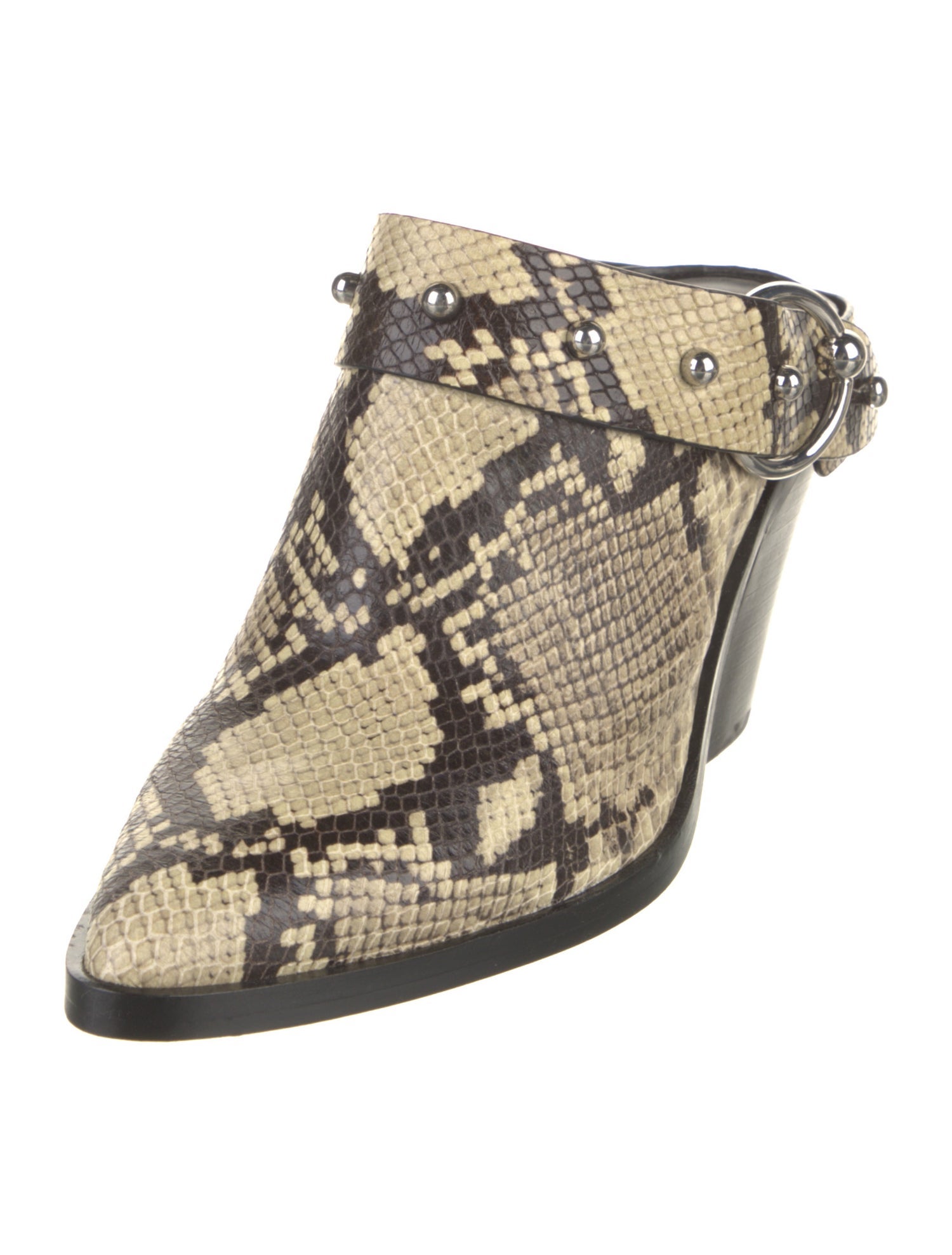 Rebecca Minkoff Leather Animal Print Mules