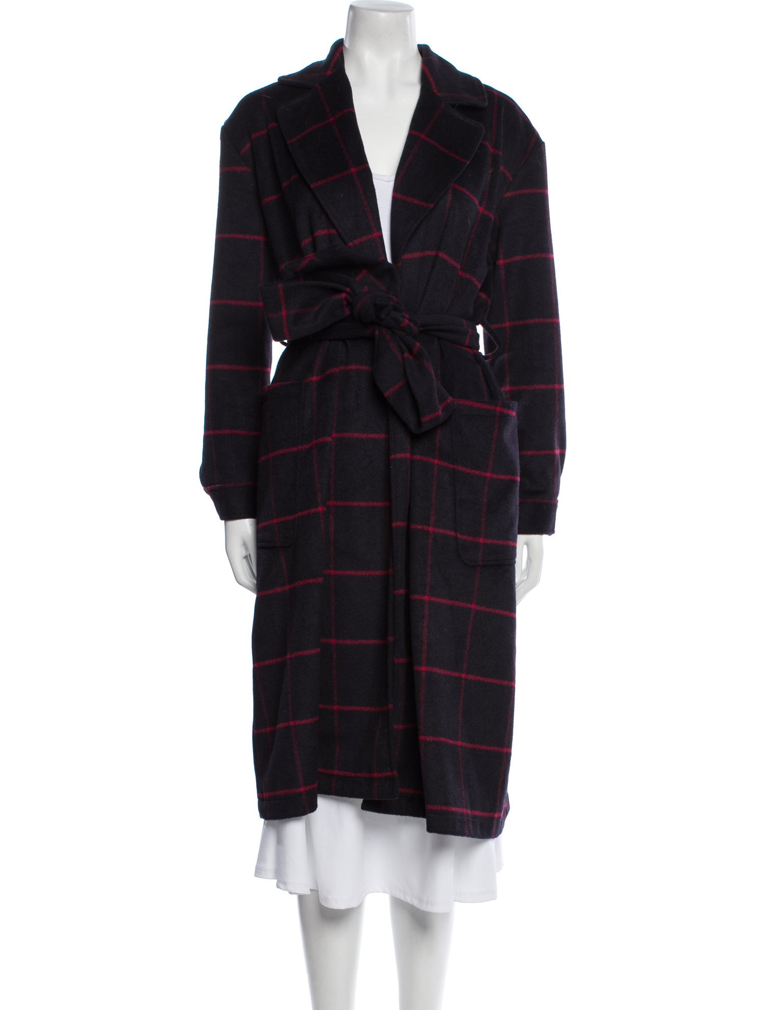 Rebecca Minkoff Plaid Print Peacoat