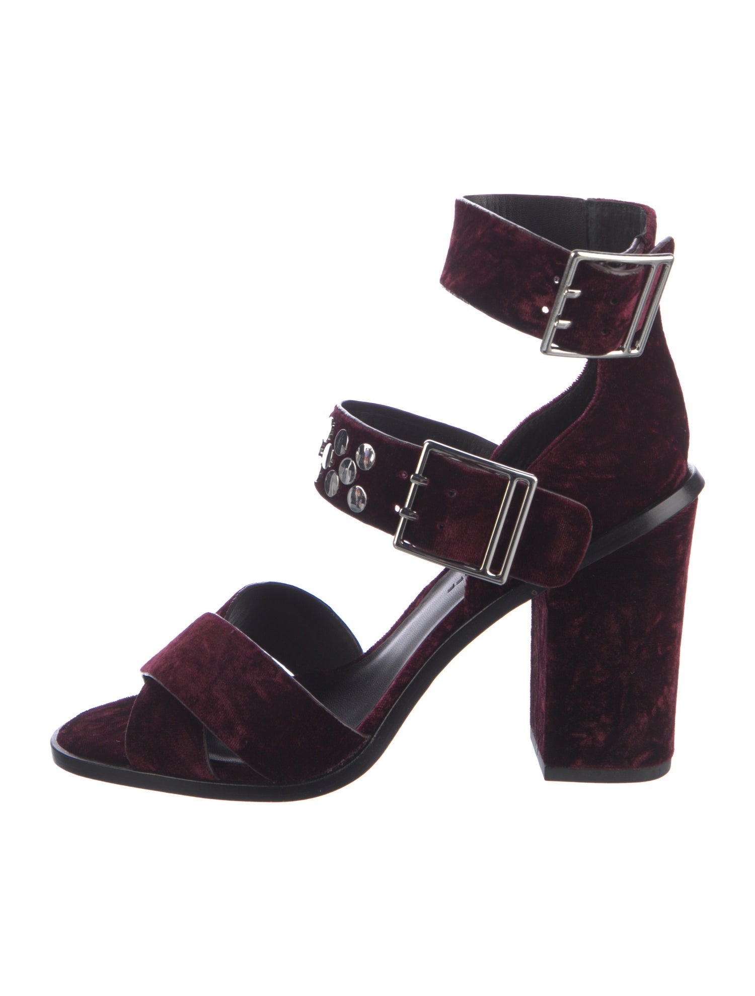 Rebecca Minkoff Velvet Studded Accents Sandals