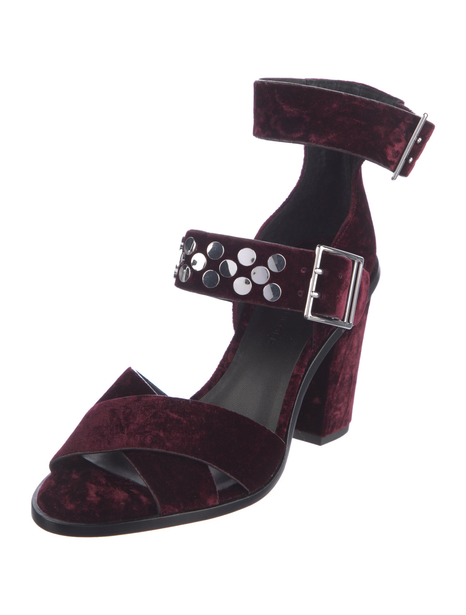 Rebecca Minkoff Velvet Studded Accents Sandals