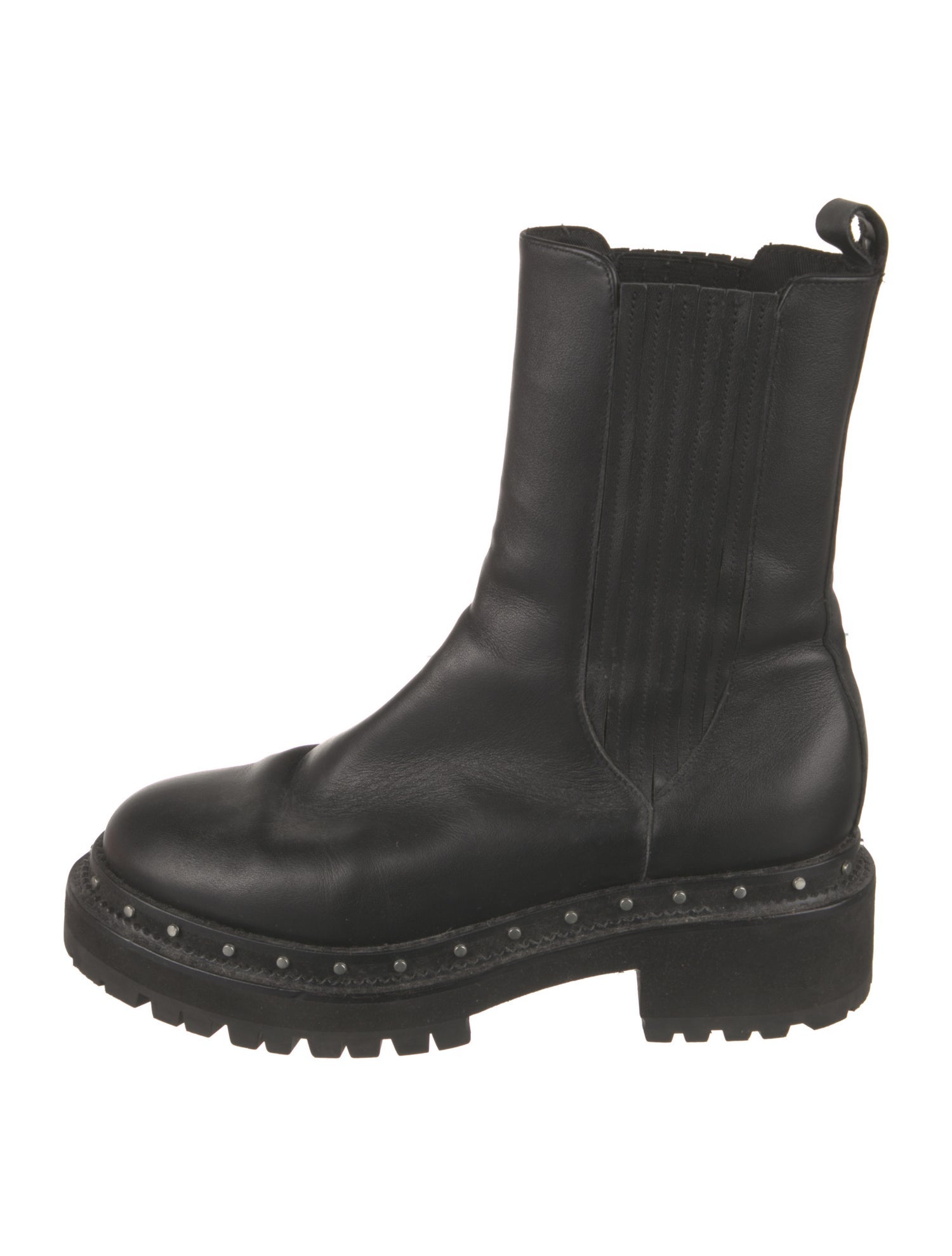 Rebecca Minkoff Leather Studded Accents Combat Boots