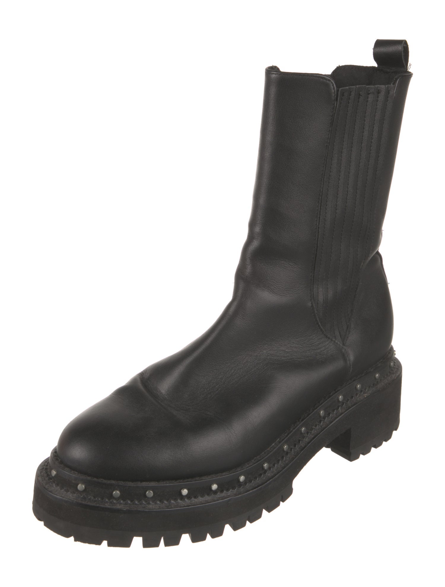 Rebecca Minkoff Leather Studded Accents Combat Boots