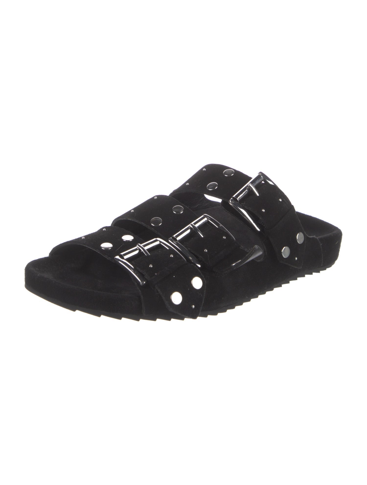 Rebecca Minkoff Suede Studded Accents Slides