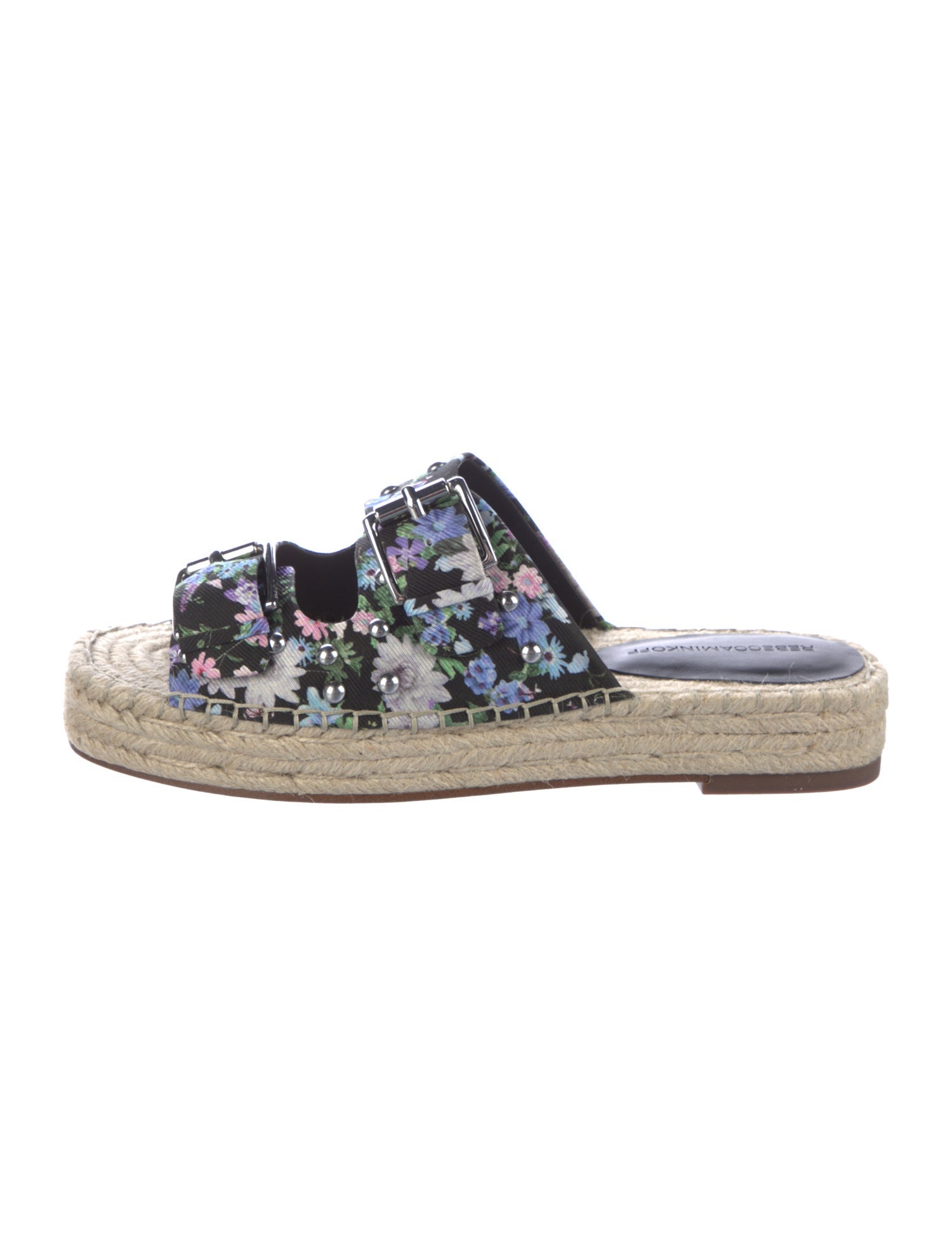 Rebecca Minkoff Floral Print Studded Accents Espadrilles
