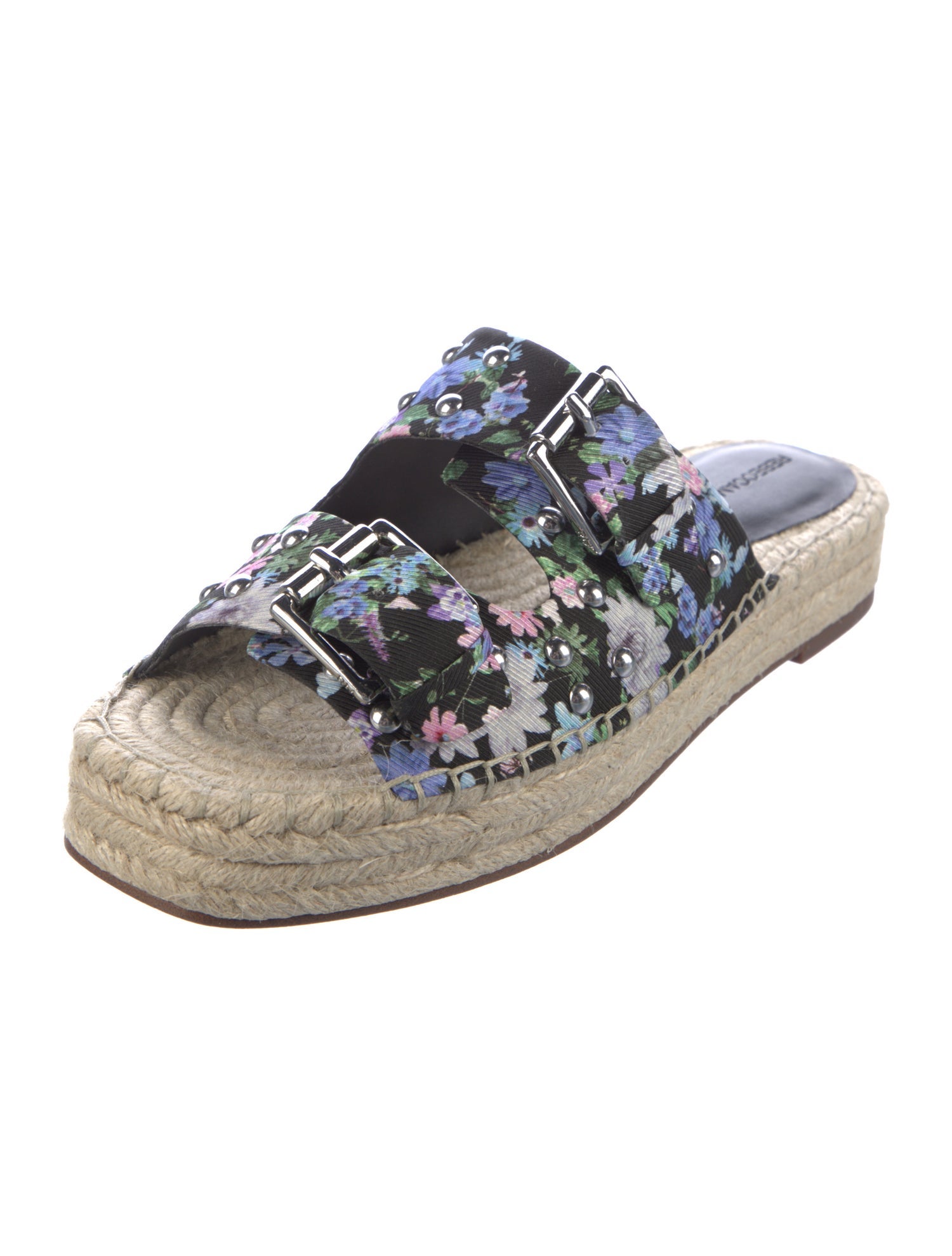Rebecca Minkoff Floral Print Studded Accents Espadrilles