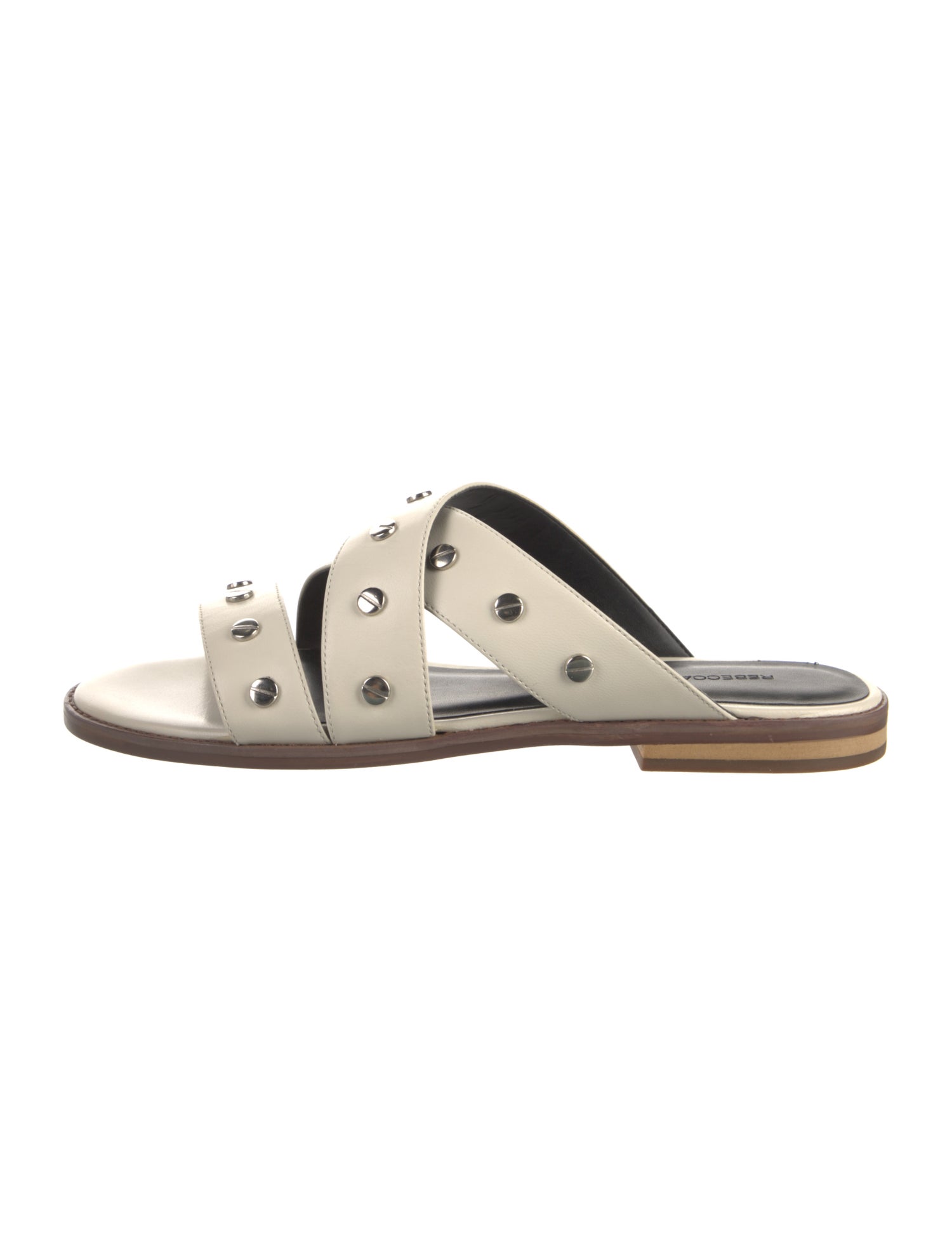 Rebecca Minkoff Leather Studded Accents Slides