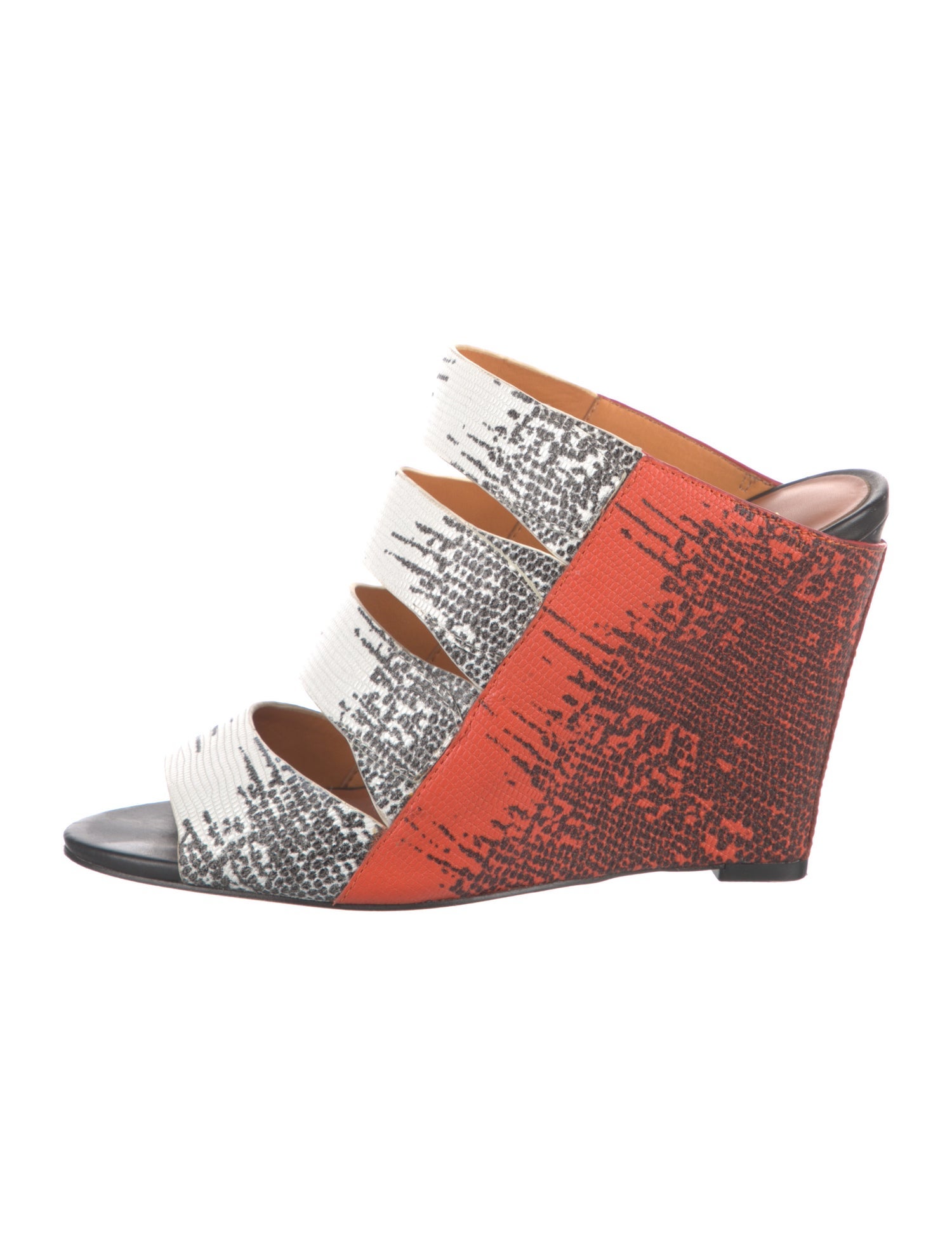 Rebecca Minkoff Embossed Leather Printed Slides