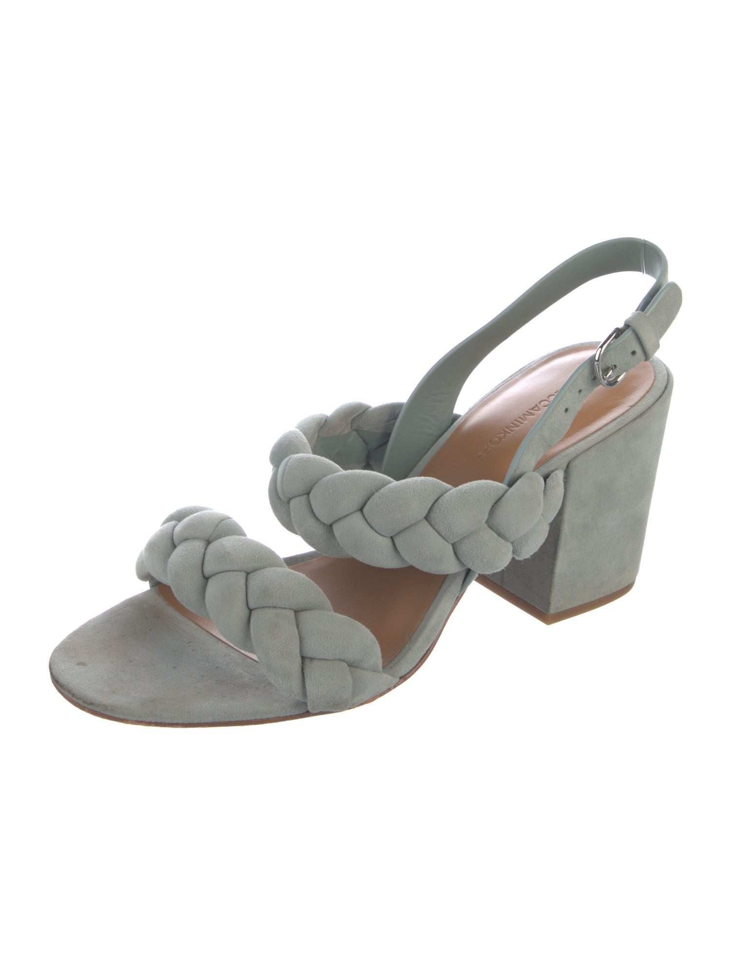 Rebecca Minkoff Suede Braided Accents Slingback Sandals