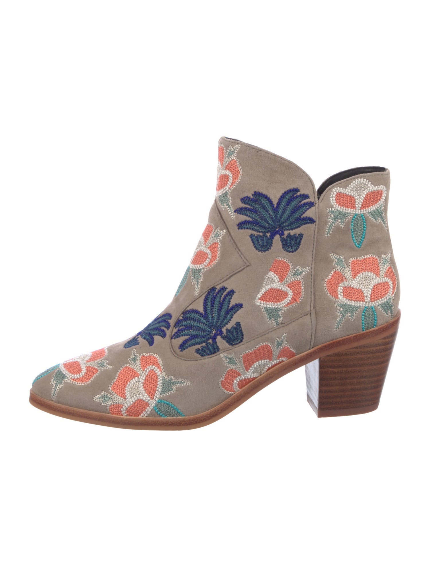 Rebecca Minkoff Suede Floral Print Western Boots