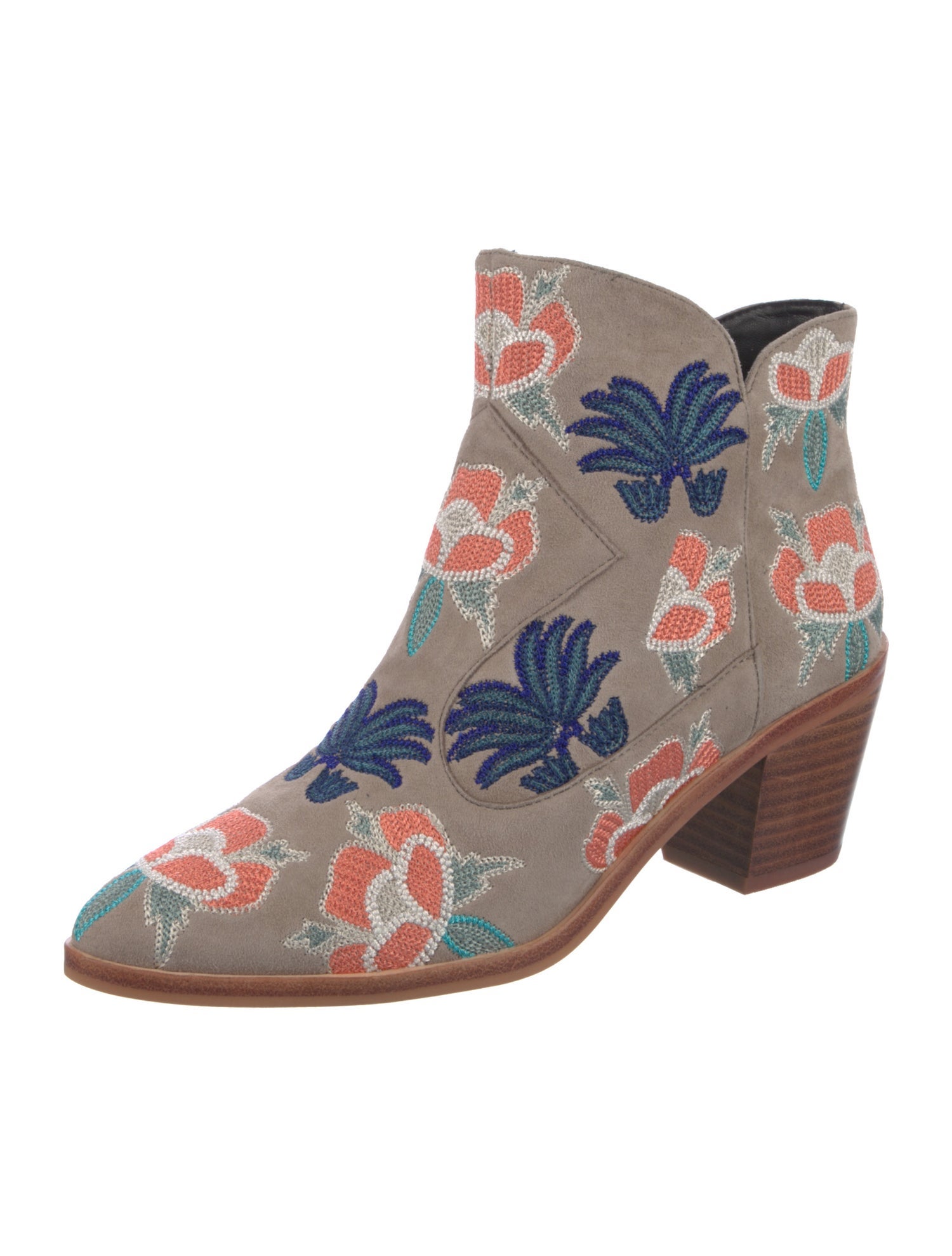 Rebecca Minkoff Suede Floral Print Western Boots