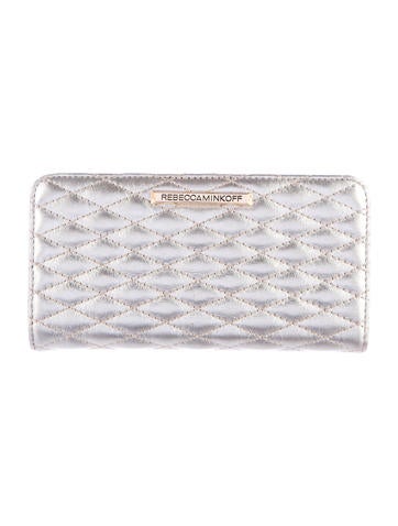 Rebecca Minkoff Metallic Quilted Wallet