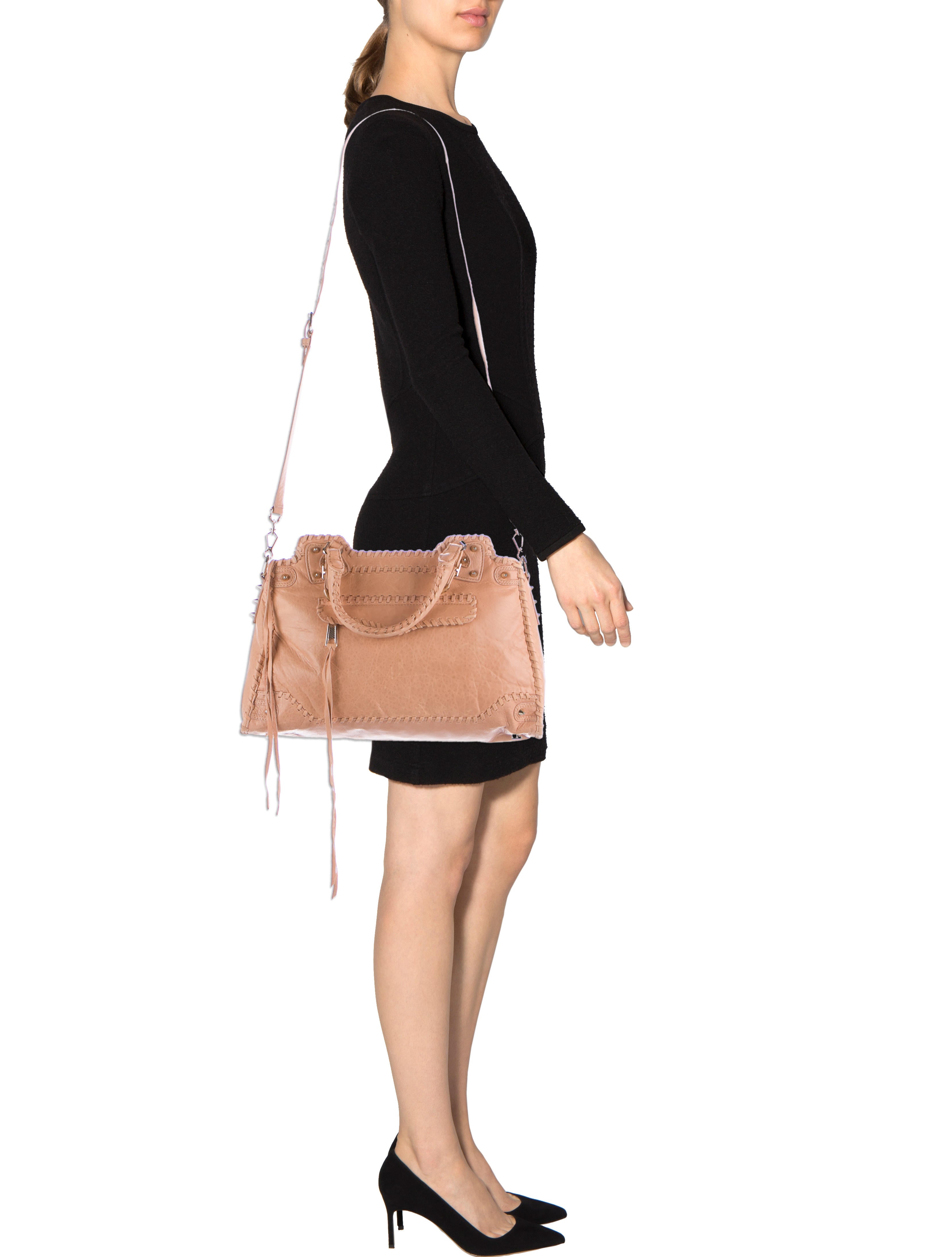 Rebecca Rebecca Minkoff Studded Desire Satchel - Neutrals Satchels