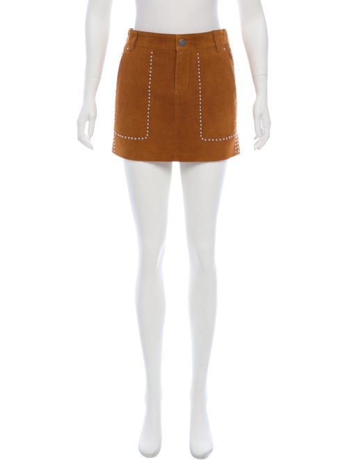 Rebecca Minkoff Suede Barry Skirt brown