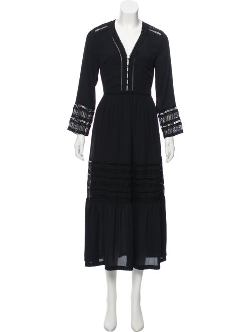 Rebecca Minkoff Long Sleeve Maxi Dress Black