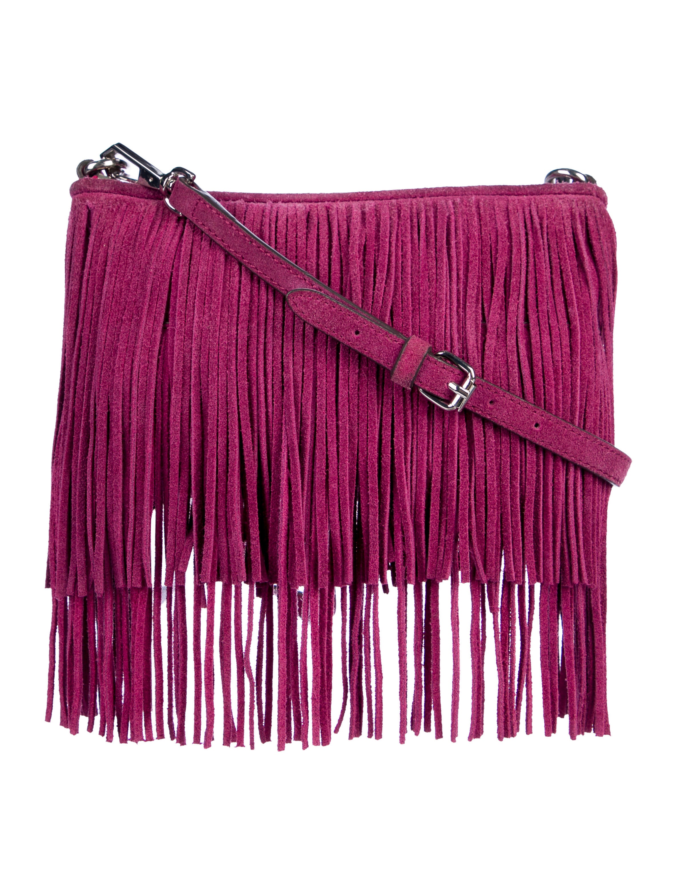 Rebecca Minkoff Suede Fringe Crossbody bag - Pink Crossbody Bags 
