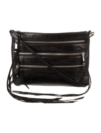 Rebecca Minkoff 3-Zip Rocker Leather Crossbody Bag