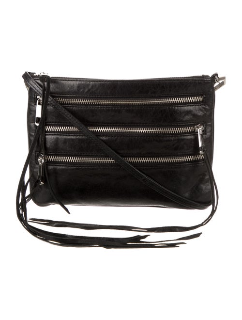 Rebecca Minkoff 3-Zip Rocker Leather Crossbody Bag