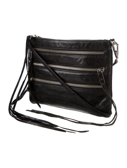 Rebecca Minkoff 3-Zip Rocker Leather Crossbody Bag