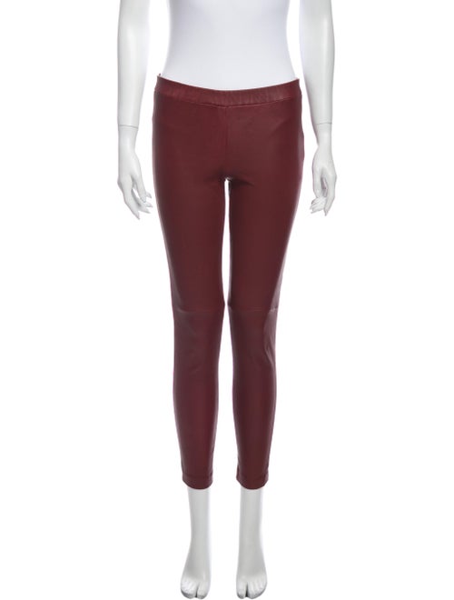 Rebecca Minkoff Leather Skinny Leg Pants Red