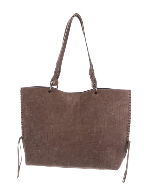 Rebecca Minkoff Embossed Nubuck Tote Brown