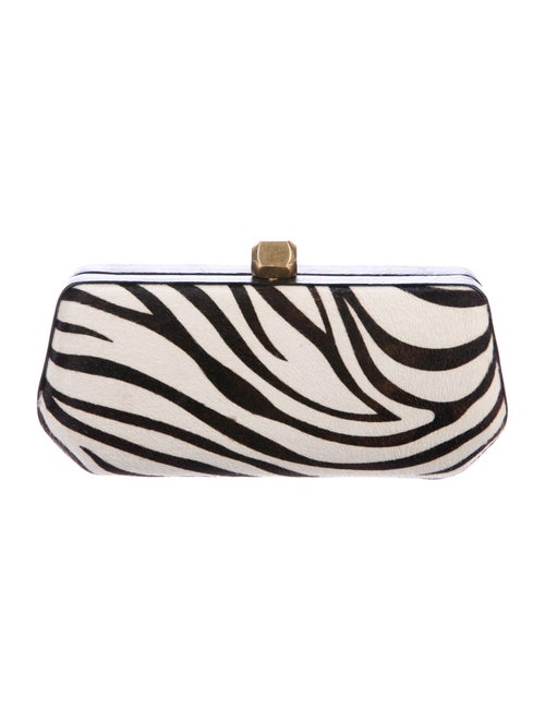 Rebecca Minkoff Ponyhair Box Clutch Gold