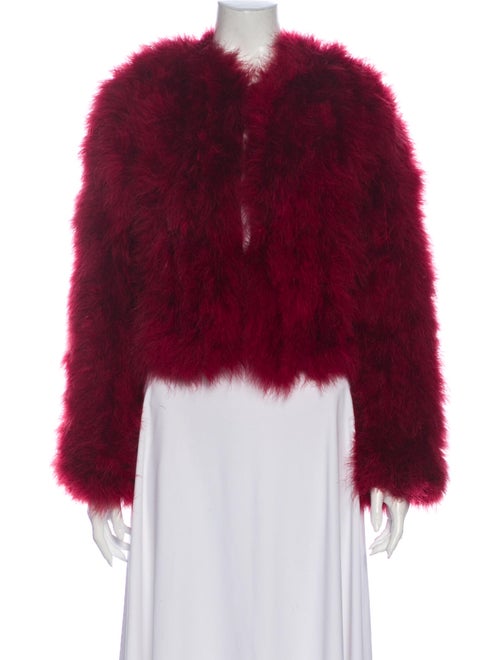 Rebecca Minkoff Feather Coat Red