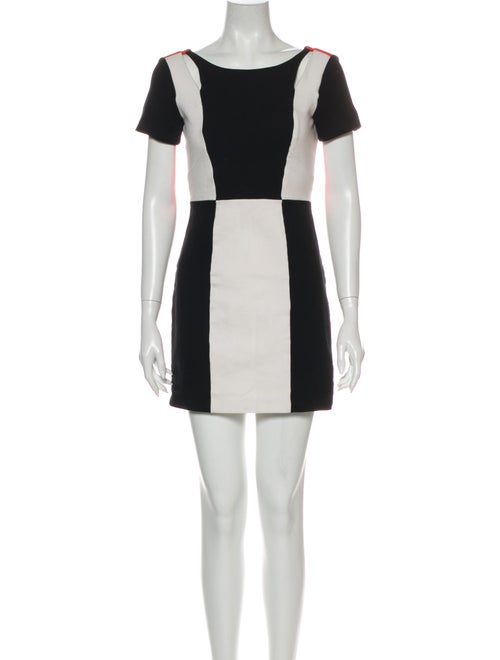 Rebecca Minkoff Colorblock Pattern Mini Dress Blac