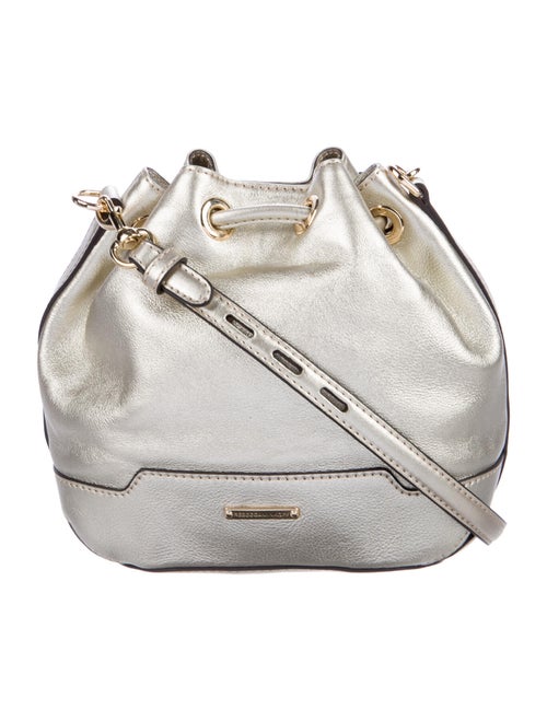 Rebecca Minkoff Metallic Leather Bucket Bag Gold