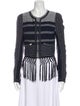 Rebecca Minkoff Linen Striped Evening Jacket