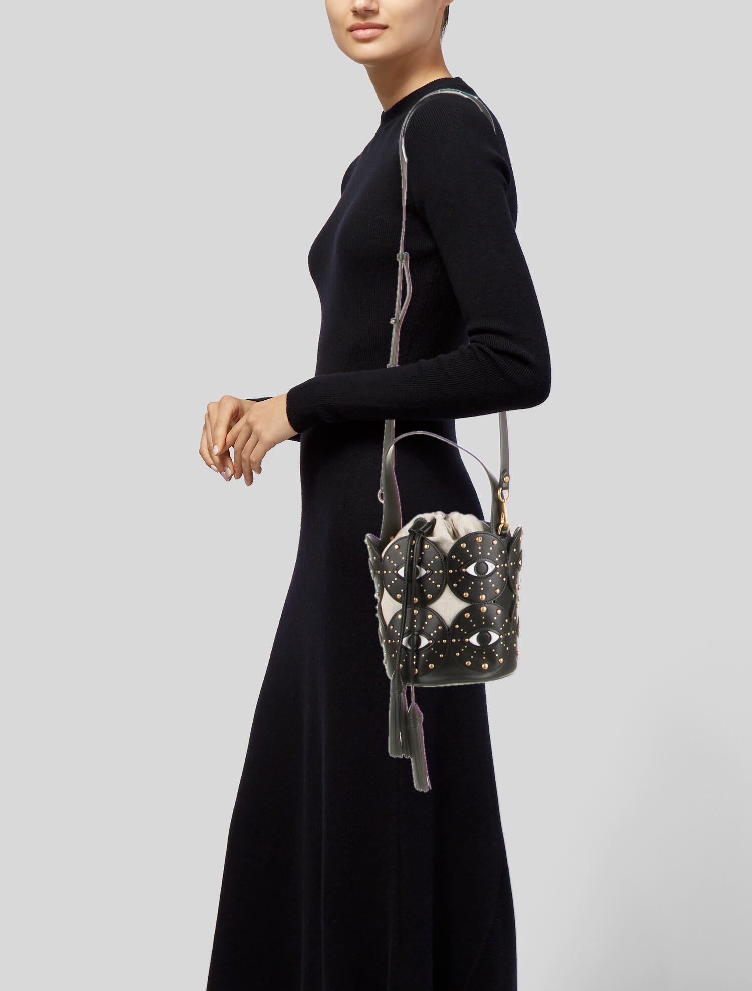 Rebecca Minkoff Evil Eye Bucket Bag w/ Tags - Black Bucket Bags