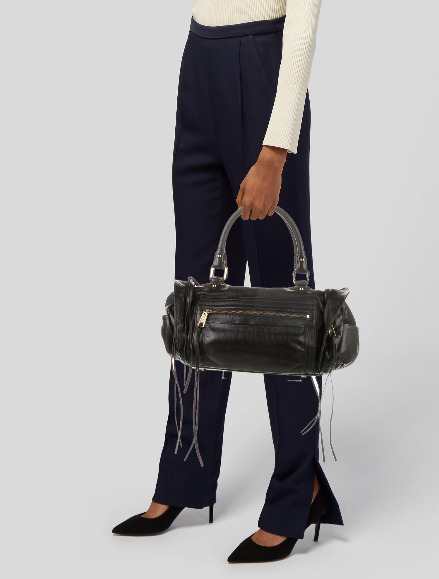 Rebecca Minkoff Pleated Leather Handle Bag