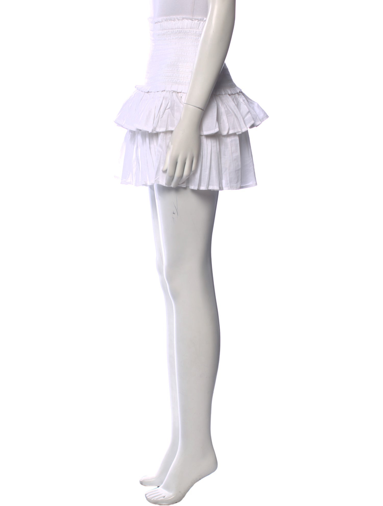 Romi Basha Ruffle Embellishment Mini Skirt