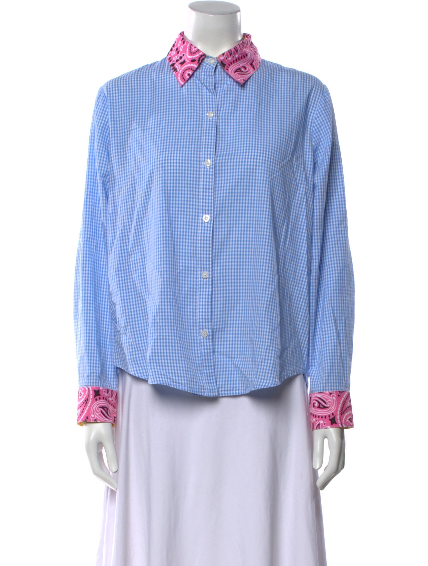 Romi Basha Striped Long Sleeve Button-Up Top