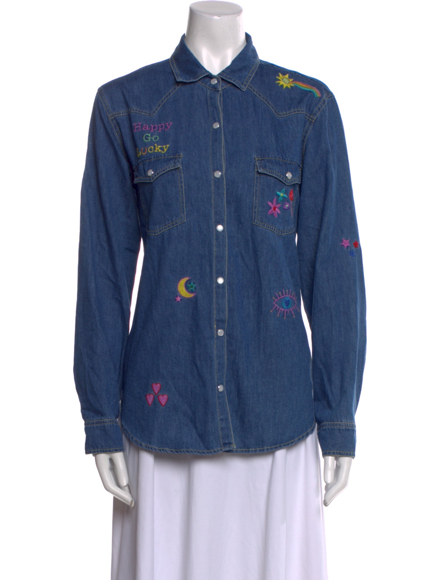 Romi Basha Long Sleeve Button-Up Top