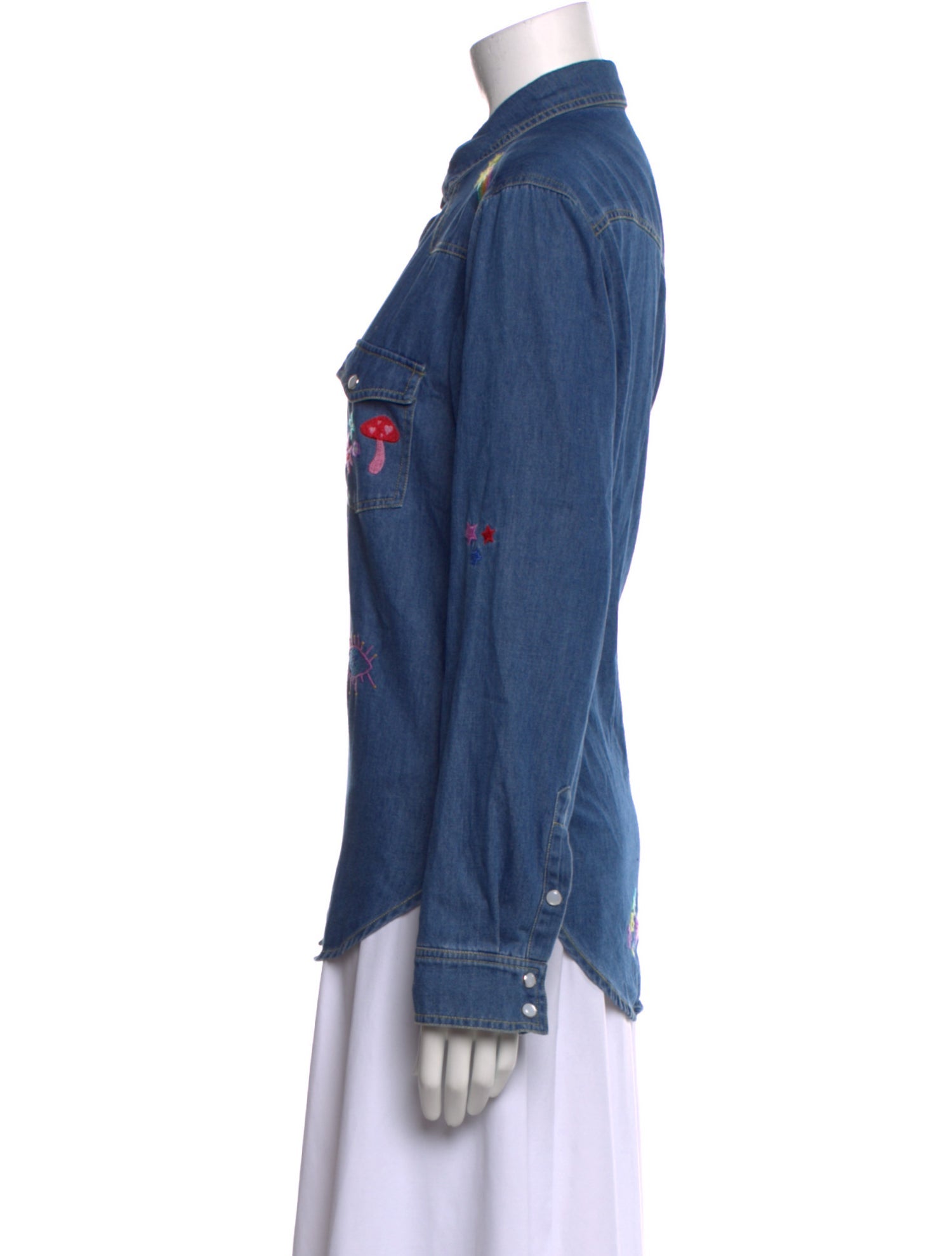 Romi Basha Long Sleeve Button-Up Top