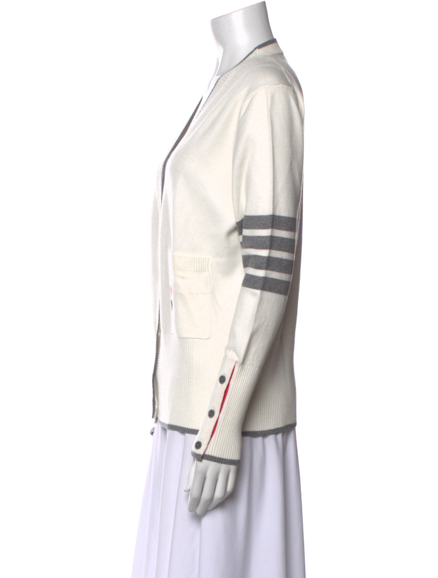 Romi Basha Striped V-Neck Sweater