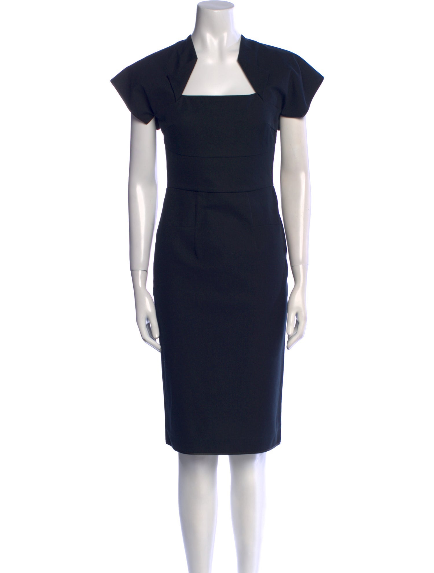 RM Square Neckline Midi Length Dress