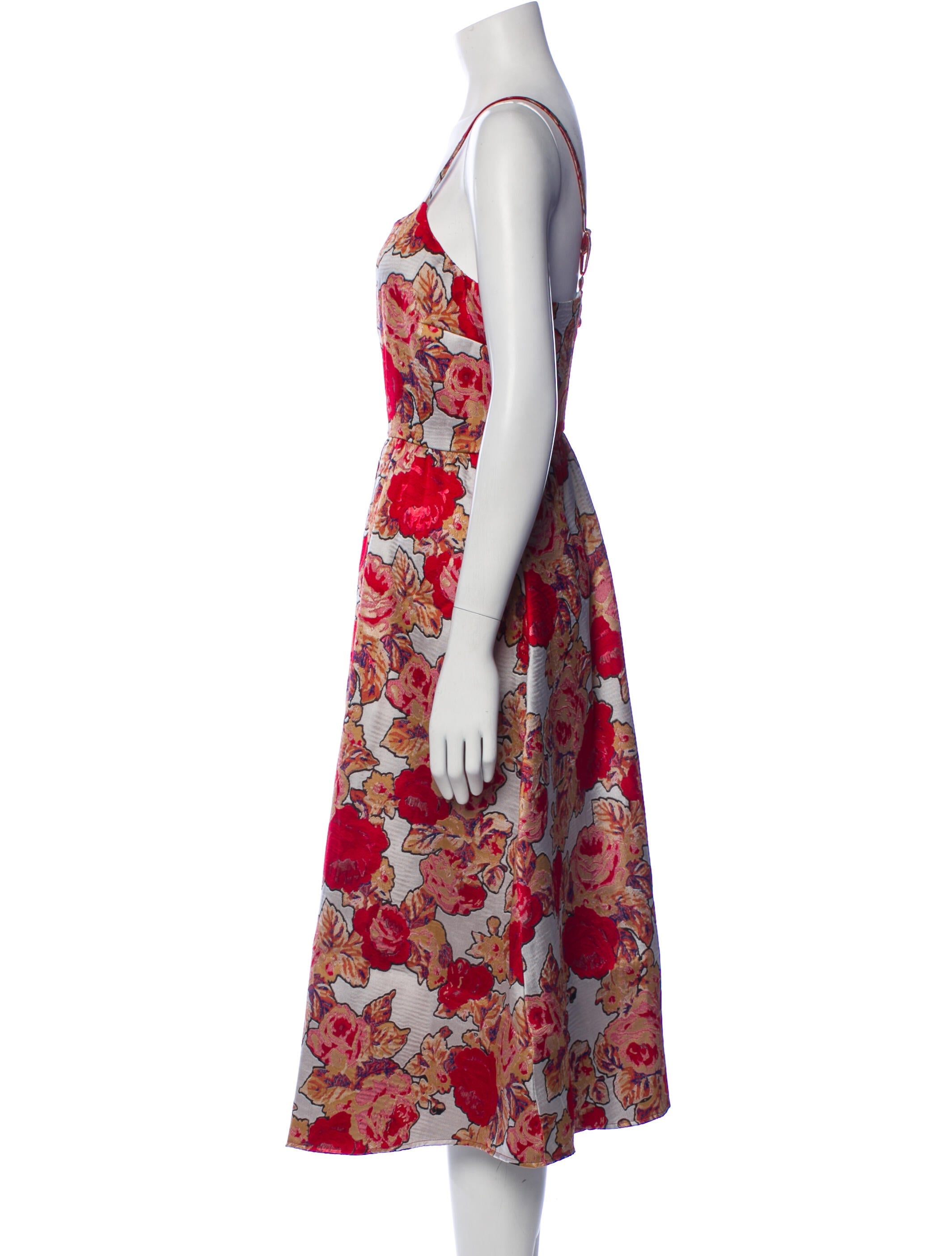 Rachel Antonoff Floral Print Midi Length Dress